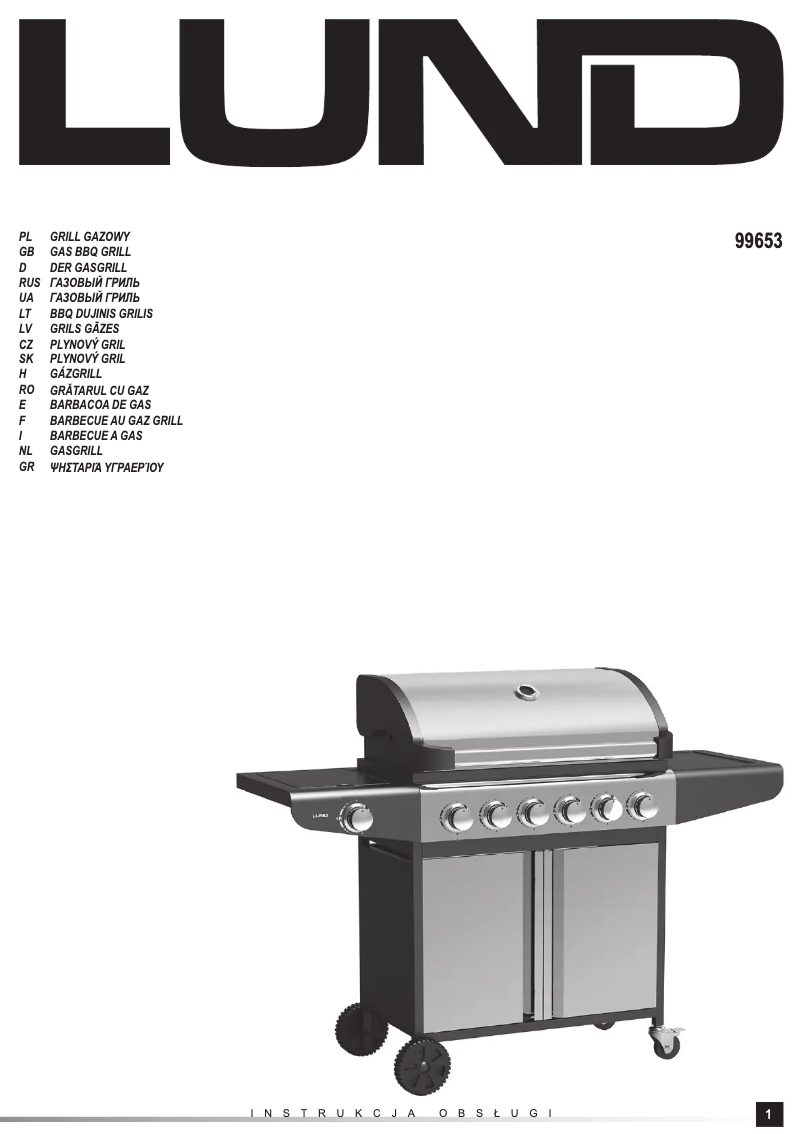 Page 1 de la notice Manuel utilisateur Lund 99653