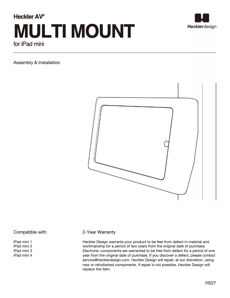 Page n°1 - Manuel utilisateur Heckler Design H527-GW