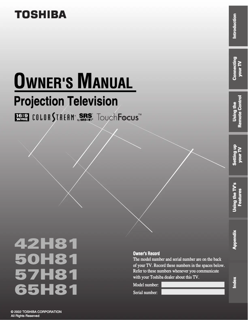 Image de la première page du manuel de l'appareil 65H81