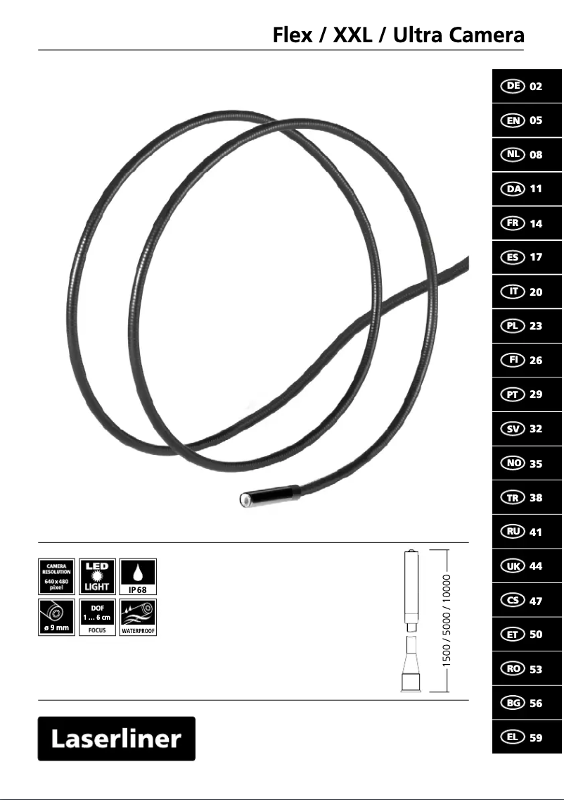 Page 1 de la notice Manuel utilisateur Laserliner Flex Camera