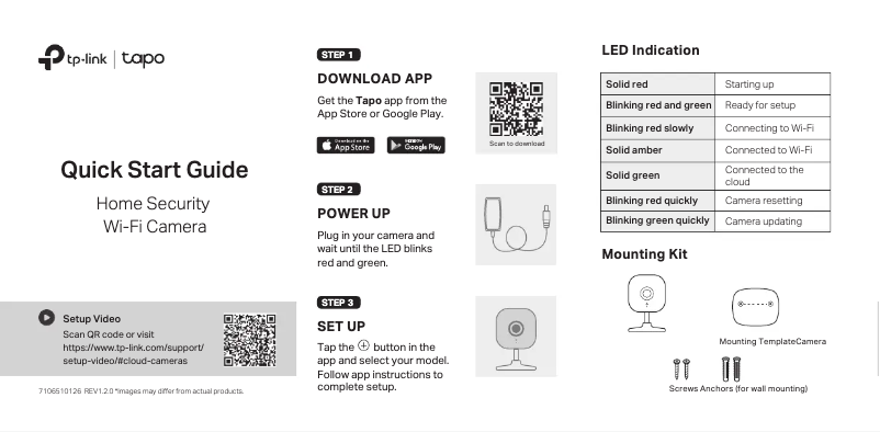 Page n°1 - Guide d'installation TP-Link Tapo C100