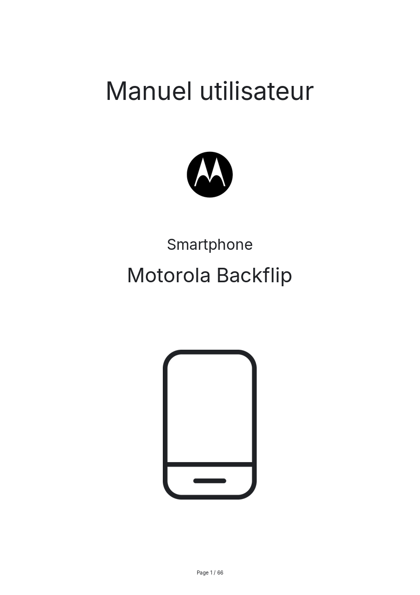 Page n°1 - Manuel utilisateur Motorola Backflip