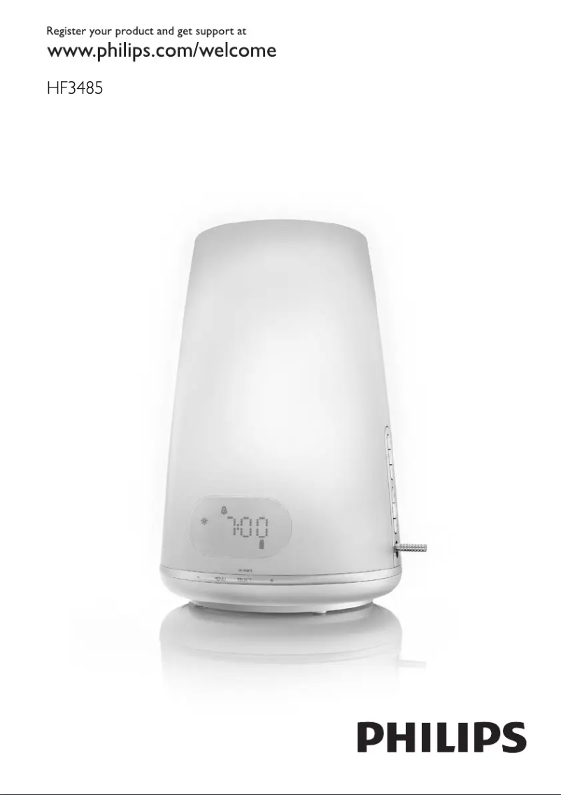 Page 1 de la notice Manuel utilisateur Philips Wake-up Light Plus HF3485
