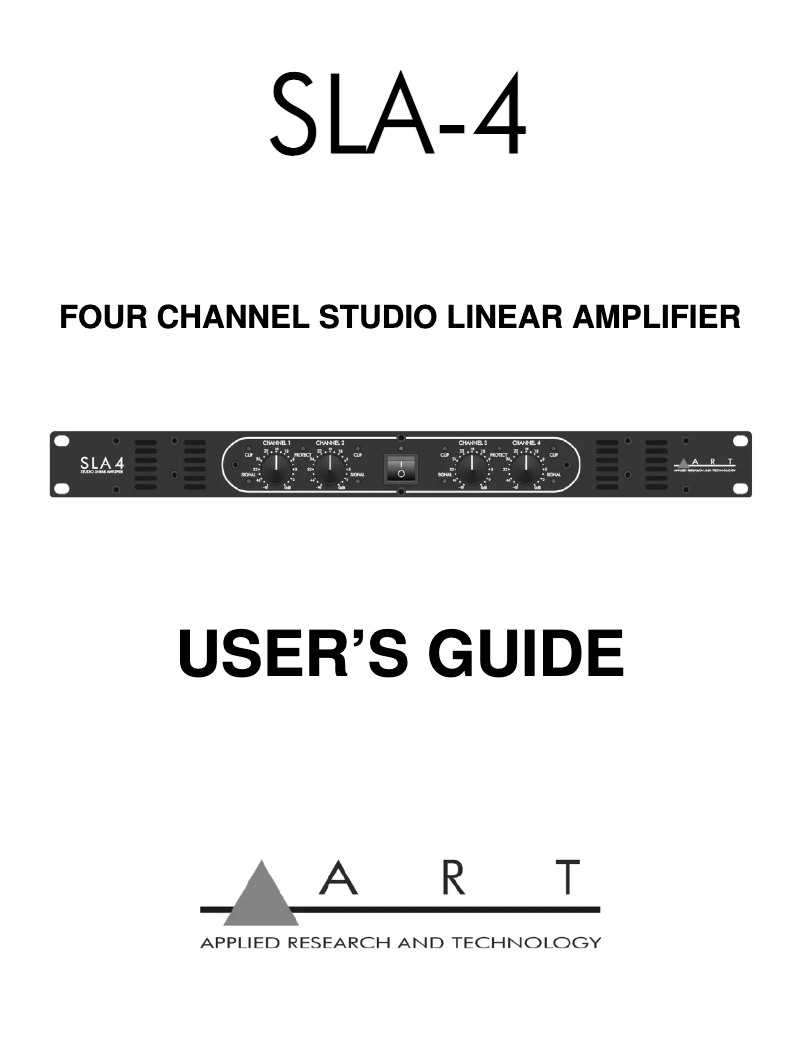 Page 1 de la notice Manuel utilisateur ART SLA-4
