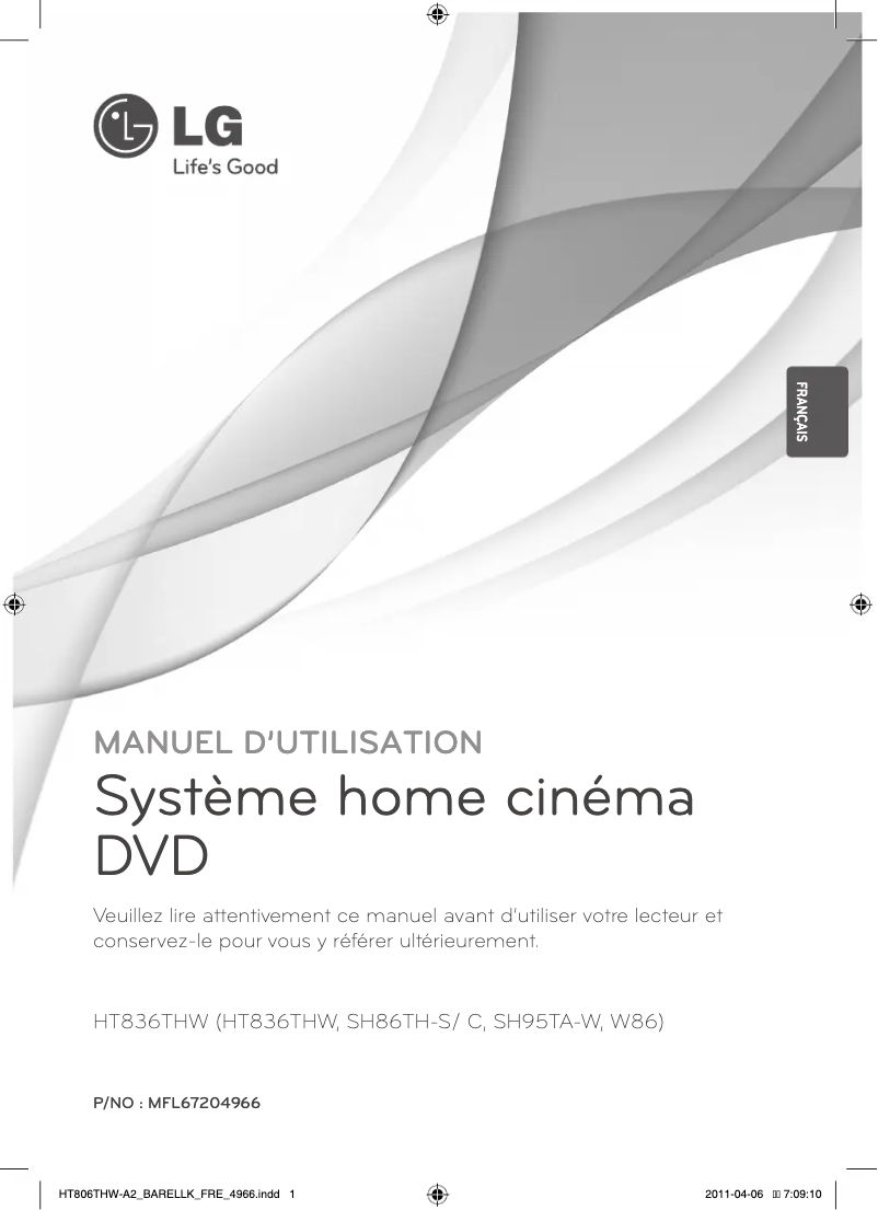 Page n°1 - Manuel utilisateur LG HT836THW