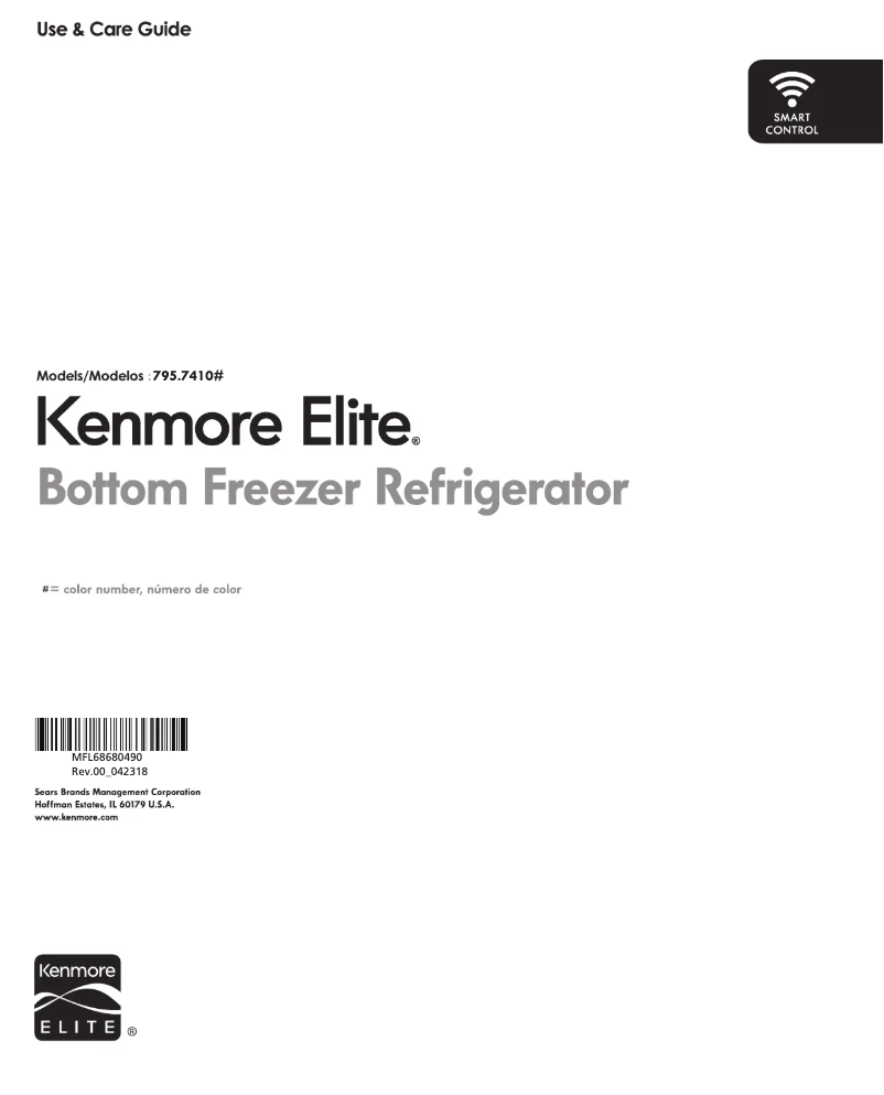 Page 1 de la notice Manuel utilisateur Kenmore 74105