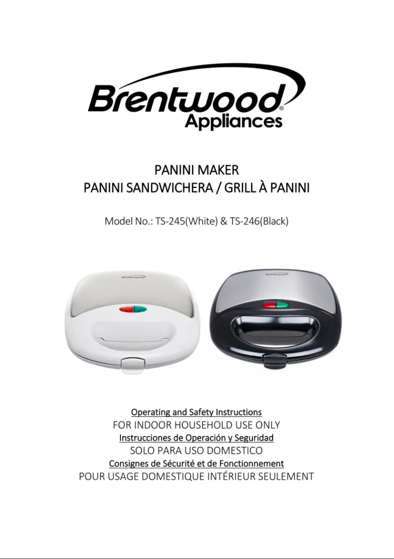 Page n°1 - Manuel utilisateur Brentwood TS-245