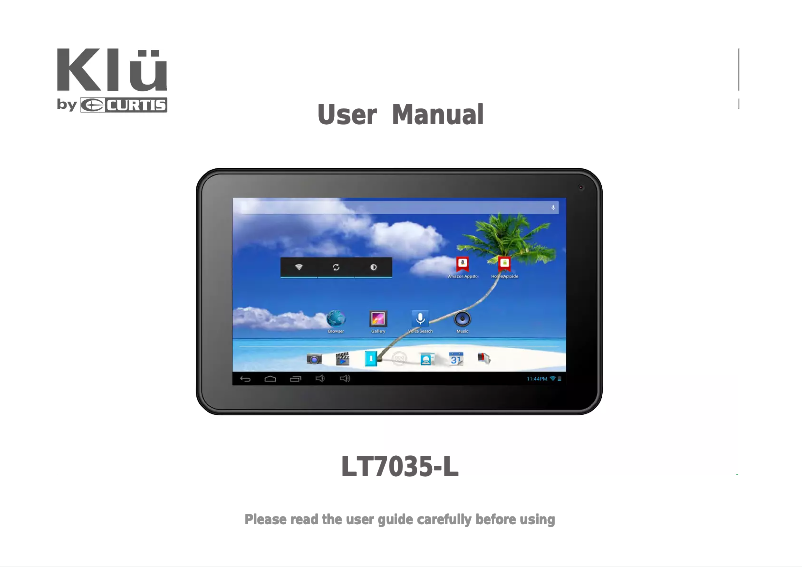 Page 1 de la notice Manuel utilisateur Curtis Klü LT7035-L