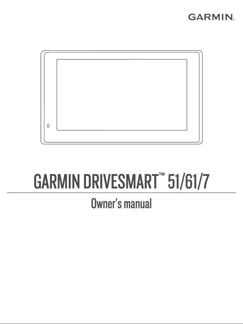 Page 1 de la notice Manuel utilisateur Garmin DriveSmart 51