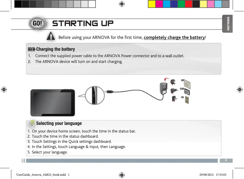 Page n°1 - Manuel utilisateur Arnova 10d G3