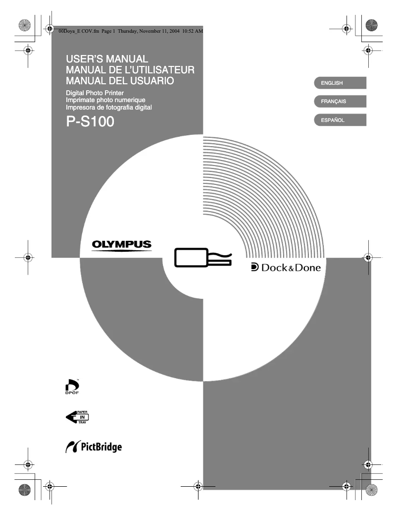 Image de la première page du manuel de l'appareil P-S100