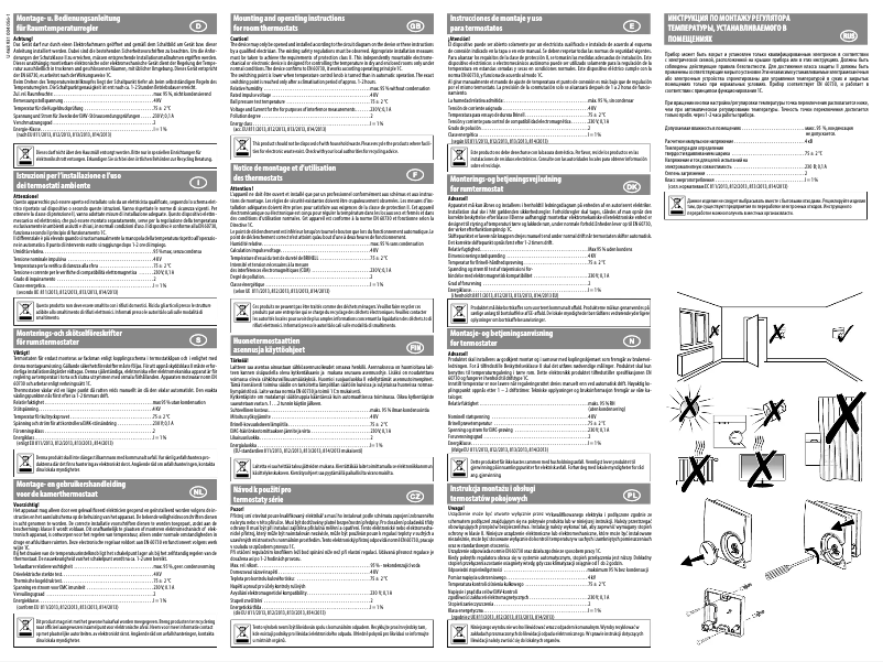 Page n°1 - Manuel utilisateur Eberle RTR 9311