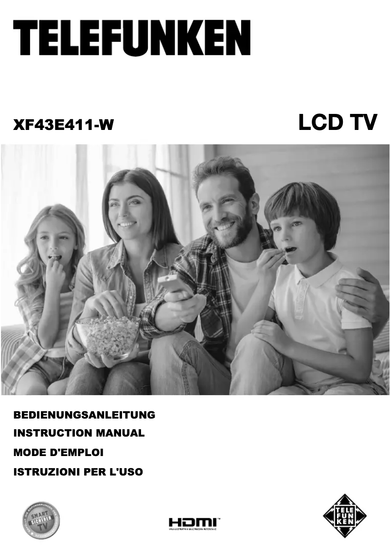 Page 1 de la notice Manuel utilisateur Telefunken XF43E411-W