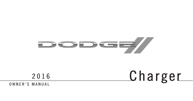 Página 1 del manual Manual de usuario Dodge Charger (2016)