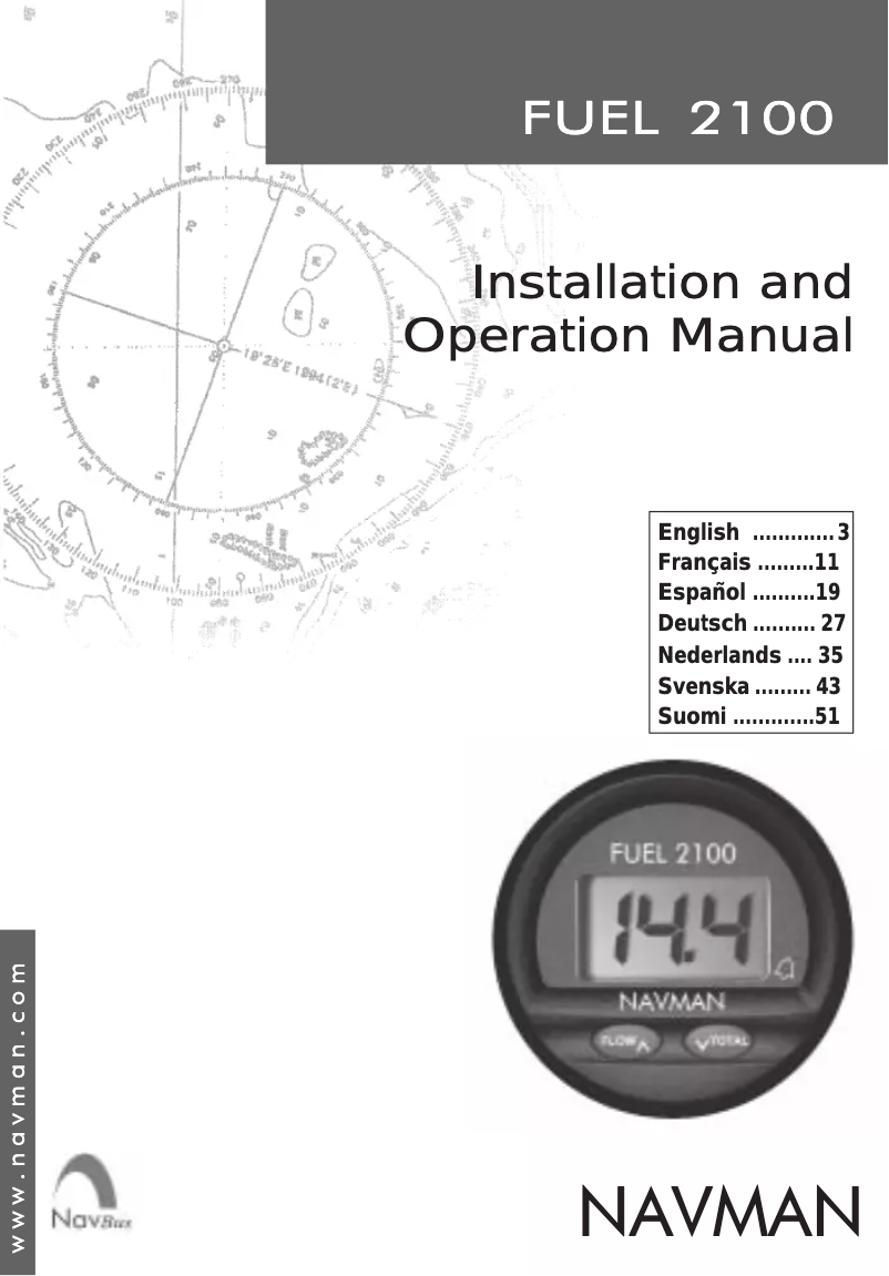 Page 1 de la notice Manuel utilisateur Navman Fuel 2100