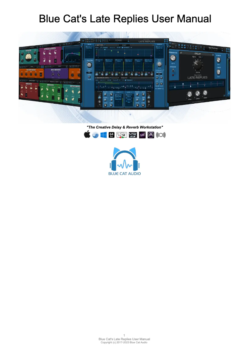 Page n°1 - Manuel utilisateur Blue Cat Audio Late Replies
