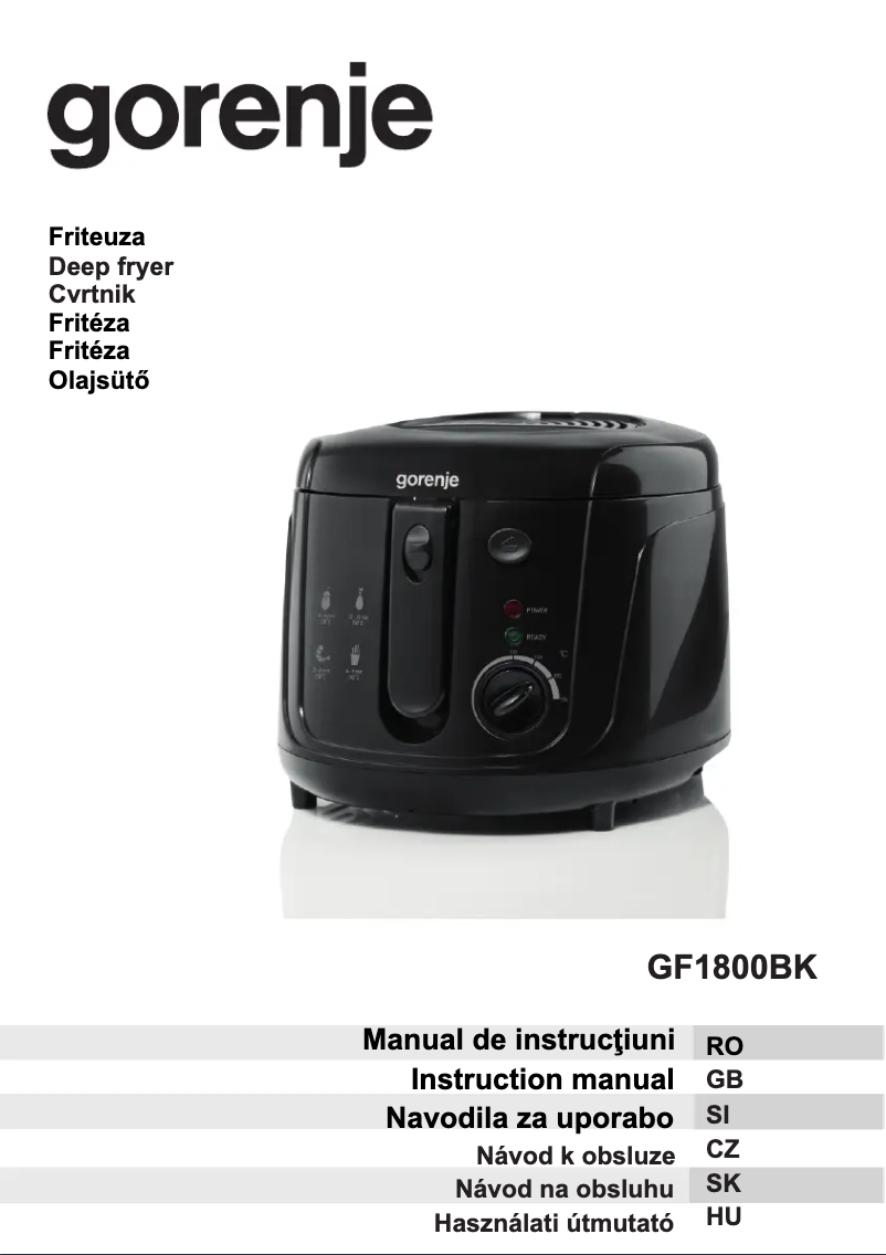 Image de la première page du manuel de l'appareil GF1800BK