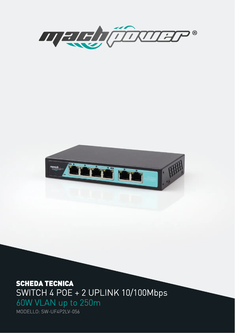 Page 1 de la notice Fiche technique Mach Power SW-UF4P2LV-056