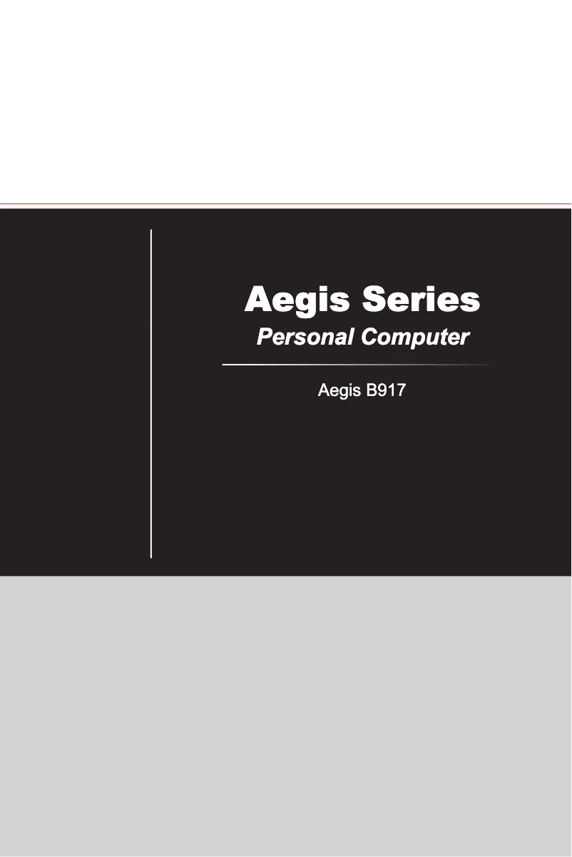 Image de la première page du manuel de l'appareil Aegis Ti3