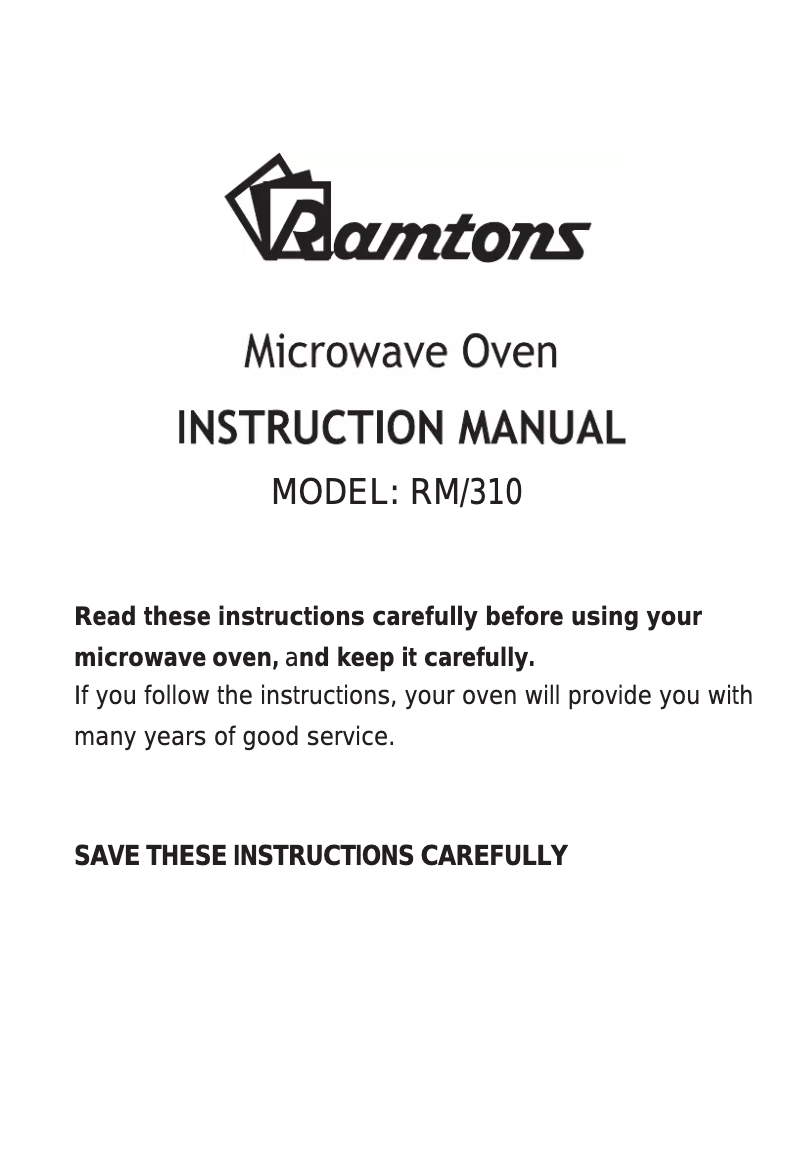 Image de la première page du manuel de l'appareil RM/395