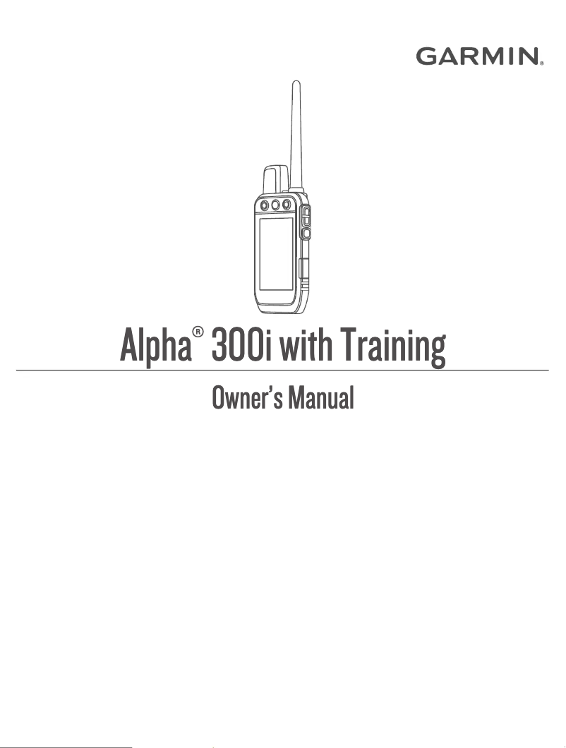 Image de la première page du manuel de l'appareil Alpha 300i