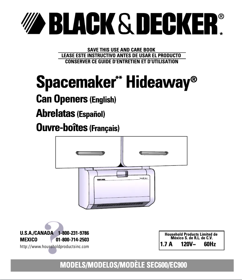 Page 1 de la notice Manuel utilisateur Black & Decker EC900