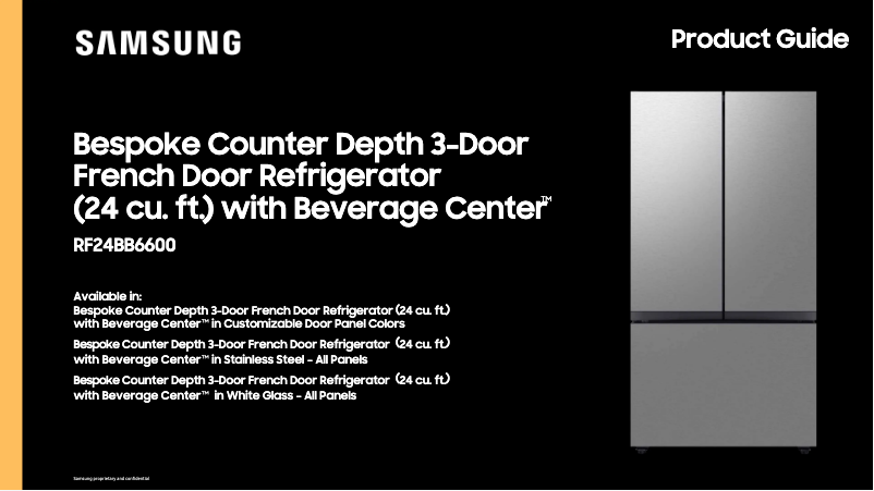 Page 1 de la notice Brochure Samsung RF24BB6600AP