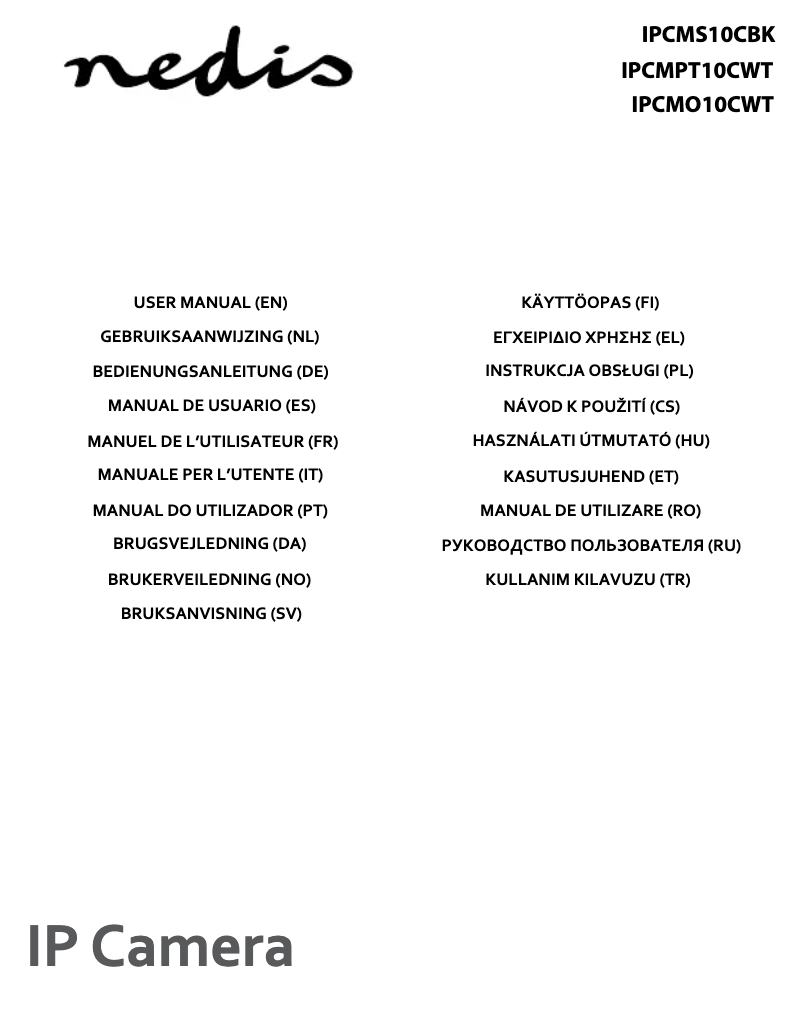 Page 1 de la notice Manuel utilisateur Nedis IPCMS10CBK