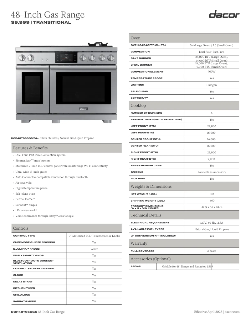 Image de la première page du manuel de l'appareil DOP48T960GS