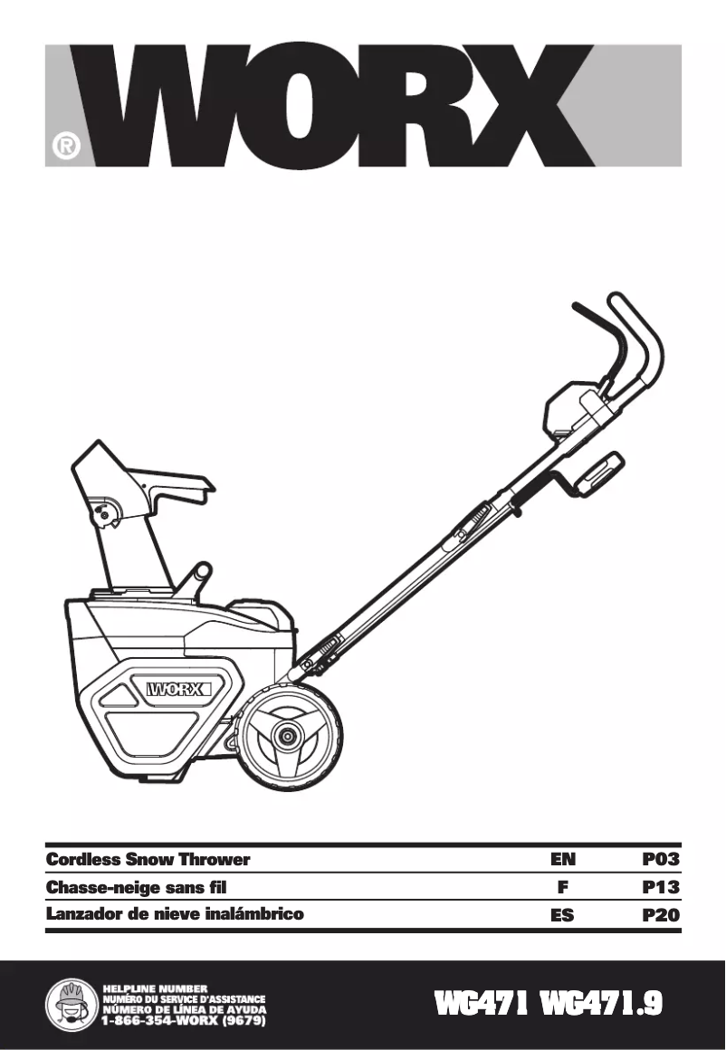 Image de la première page du manuel de l'appareil WG471