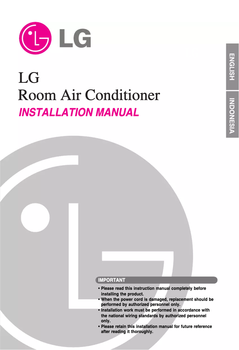 Page 1 de la notice Manuel utilisateur LG S09LS