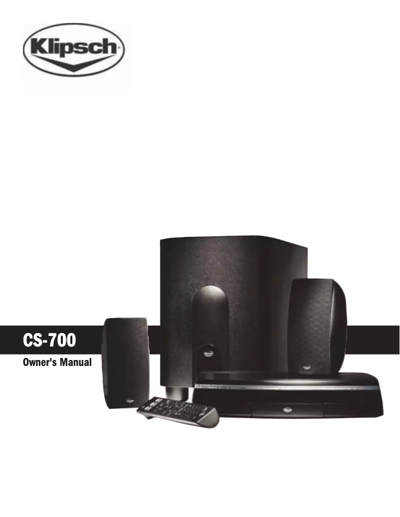 Image de la première page du manuel de l'appareil CS-700