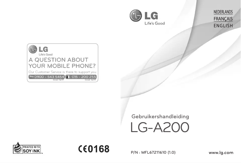 Page n°1 - Manuel utilisateur LG A200