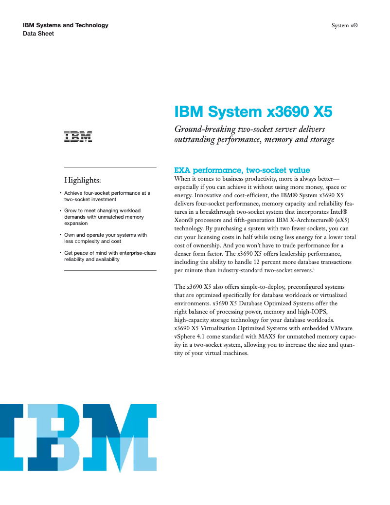 Page 1 de la notice Manuel utilisateur IBM eServer System x3690 X5