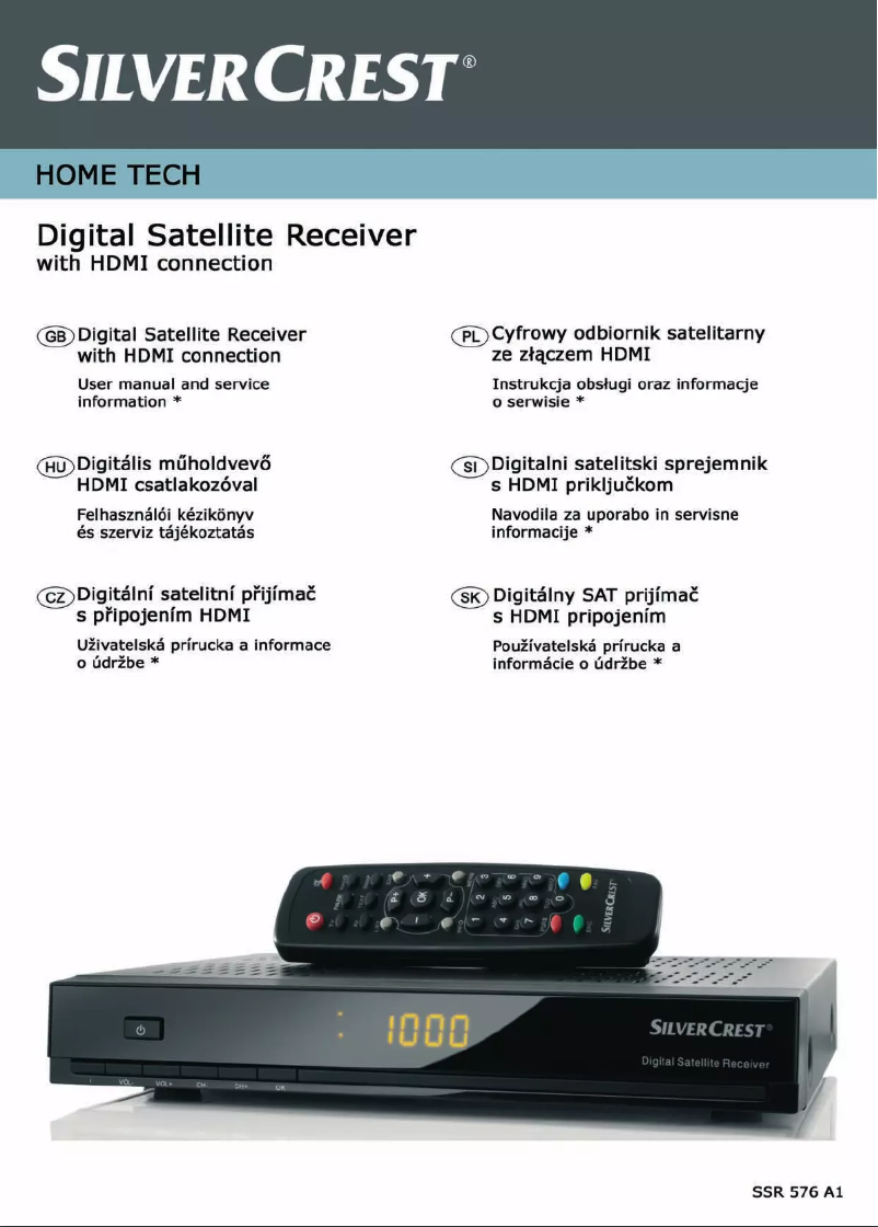 Page 1 de la notice Manuel utilisateur SilverCrest SSR 576 A1