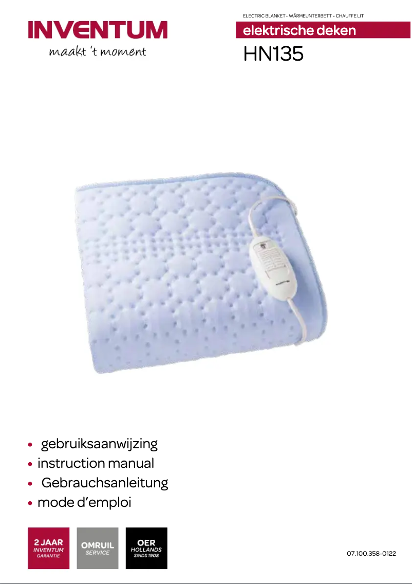 Image de la première page du manuel de l'appareil HN135