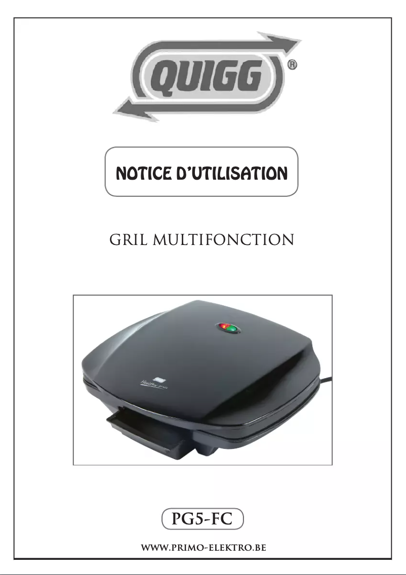 Image de la première page du manuel de l'appareil PG5