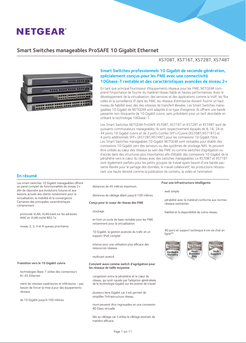 Page n°1 - Manuel utilisateur Netgear XS728T