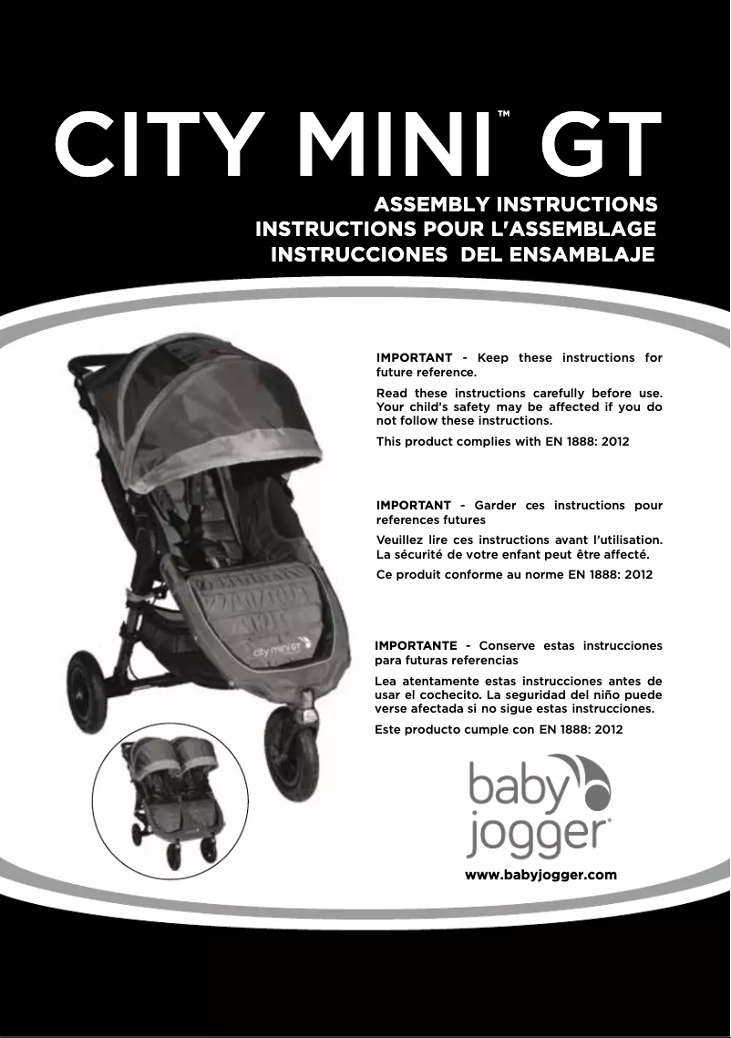 Page n°1 - Manuel utilisateur Baby Jogger City Mini GT