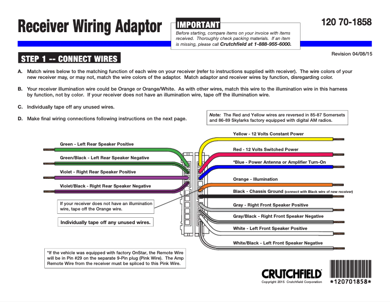 Page n°1 - Manuel utilisateur Metra 70-1858