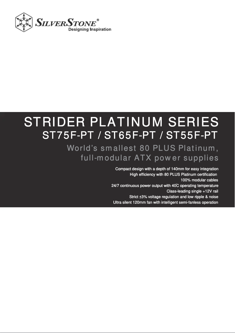 Image de la première page du manuel de l'appareil Strider ST75F-PT
