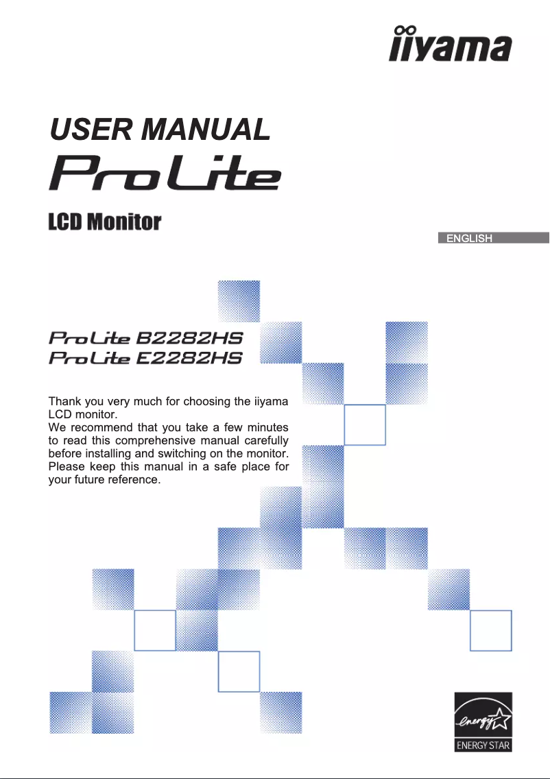 Image de la première page du manuel de l'appareil ProLite E2282HS-B5