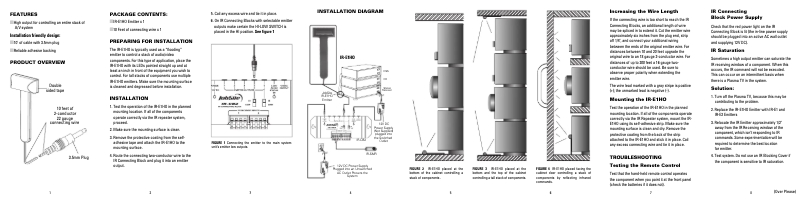 Image de la première page du manuel de l'appareil IR-E1HO