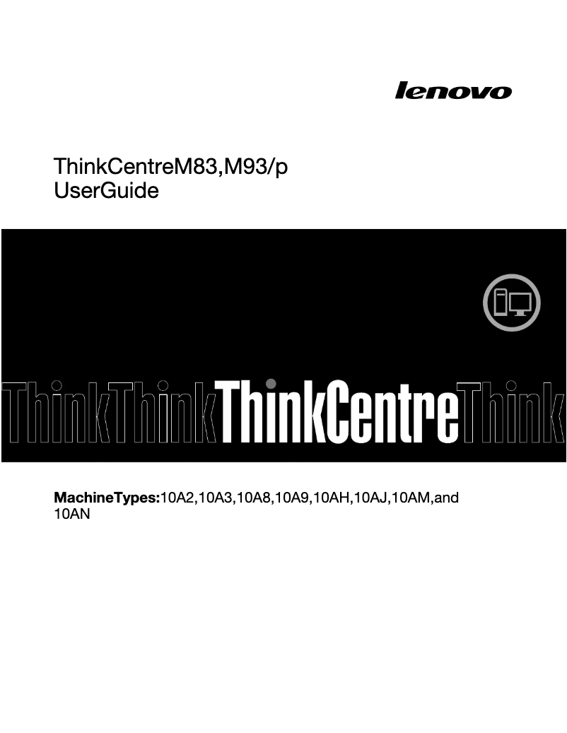 Page 1 de la notice Manuel utilisateur Lenovo ThinkCentre M83 Mini Tower