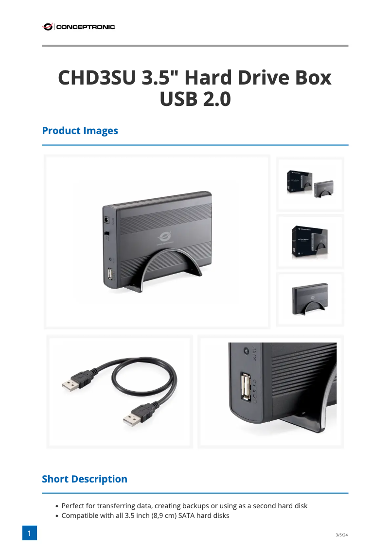 Image de la première page du manuel de l'appareil CHD3SU