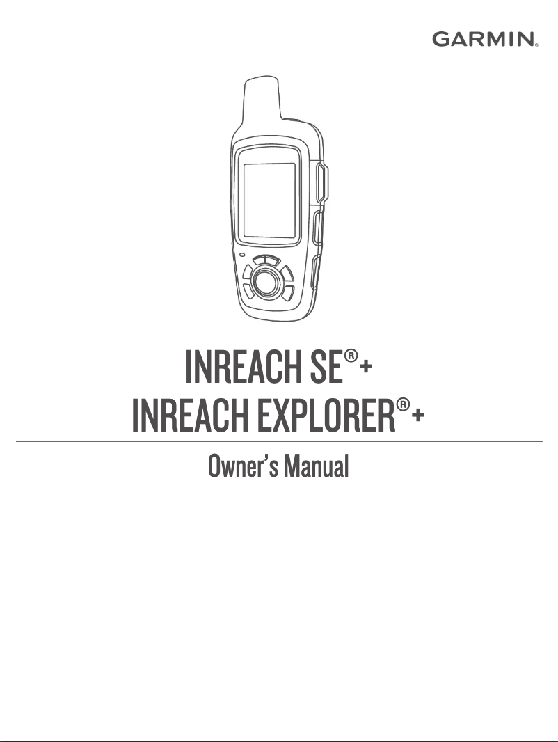 Image de la première page du manuel de l'appareil InReach Explorer Plus