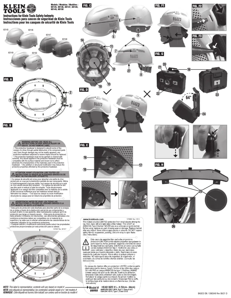 Page n°1 - Manuel utilisateur Klein Tools 60147