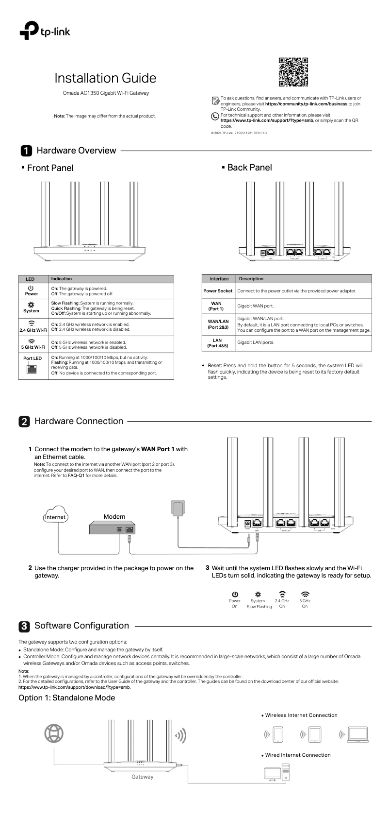 Page 1 de la notice Manuel utilisateur TP-Link ER605W