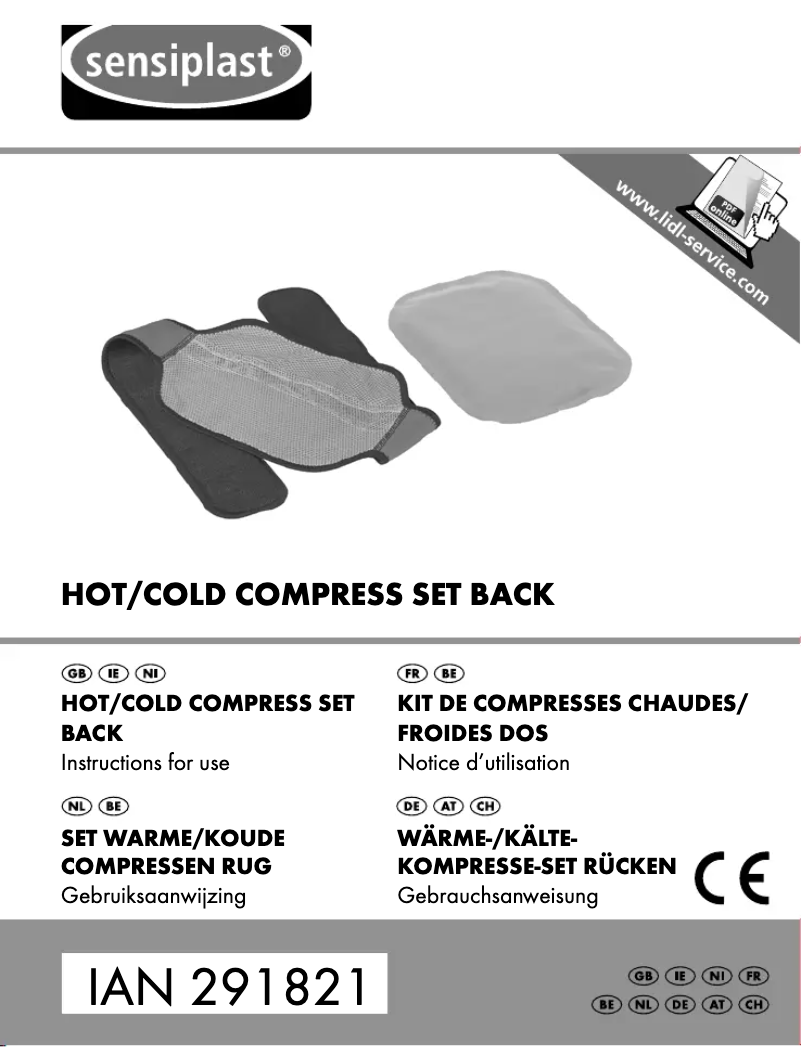 Page n°1 - Manuel utilisateur Sensiplast IAN 291821