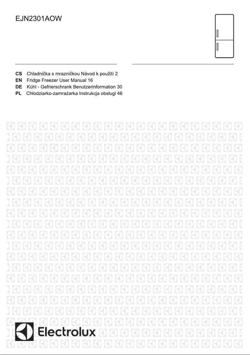 Page 1 de la notice Manuel utilisateur Electrolux EJN2301AOW